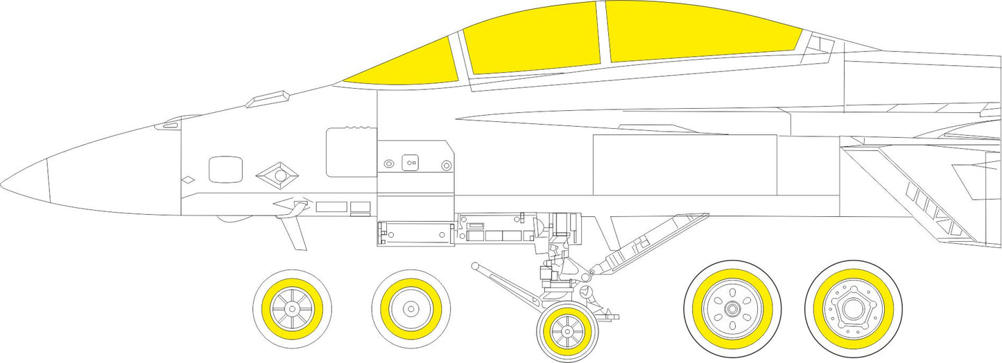Eduard EDEX855 1:48 Boeing EA-18G TFace canopy frame paint mask