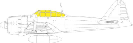 Eduard EDEX899 1:48 Mitsubishi A6M3 Zero TFace canopy frame paint mask