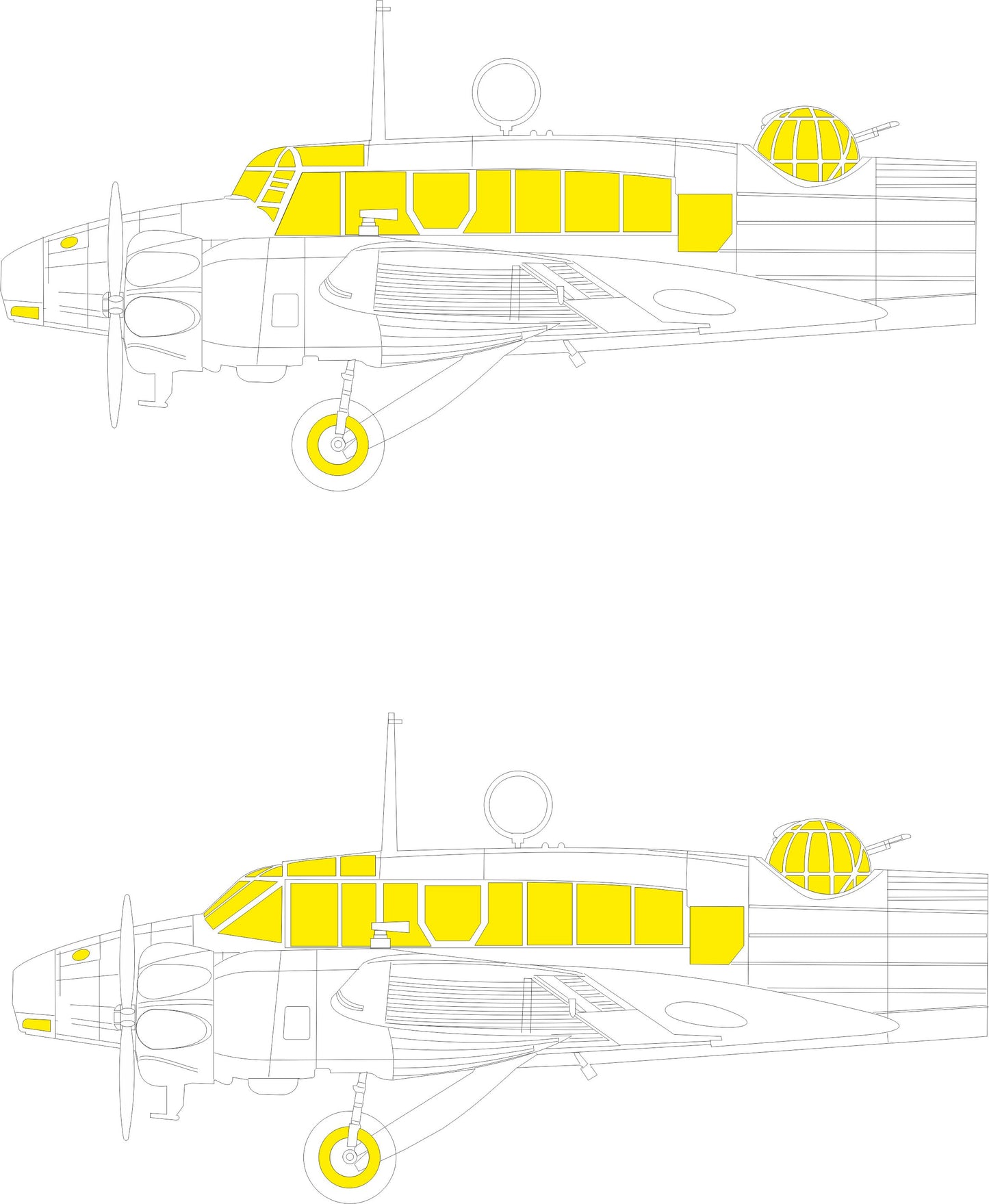 Eduard EDEX917 1:48 Avro Anson Mk.I canopy frame paint mask