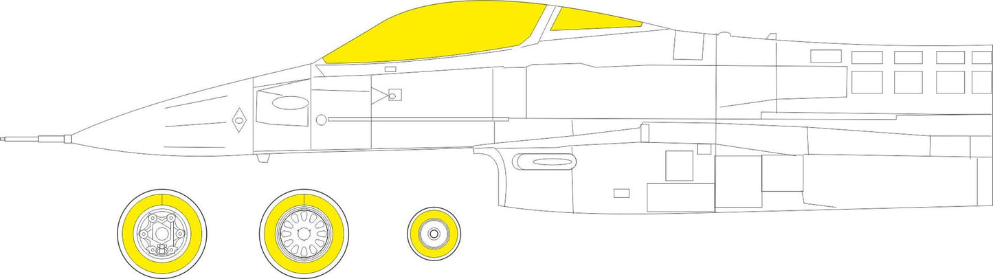 Eduard EDEX920 1:48 Lockheed-Martin F-16C Block 25/42 TFace canopy mask