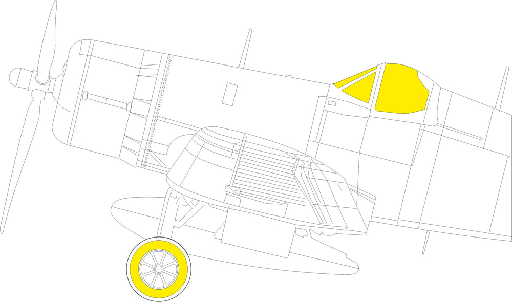 Eduard EDEX935 1:48 Vought F4U-1D Corsair canopy frame paint mask