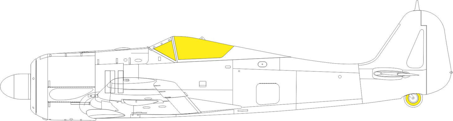 Eduard EDEX939 1:48 Focke-Wulf Fw-190A-4 canopy frame paint mask