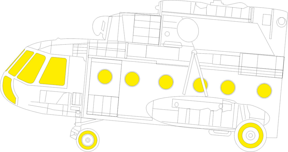 Eduard EDEX947 1:48 Mil Mi-8MT canopy frame paint mask