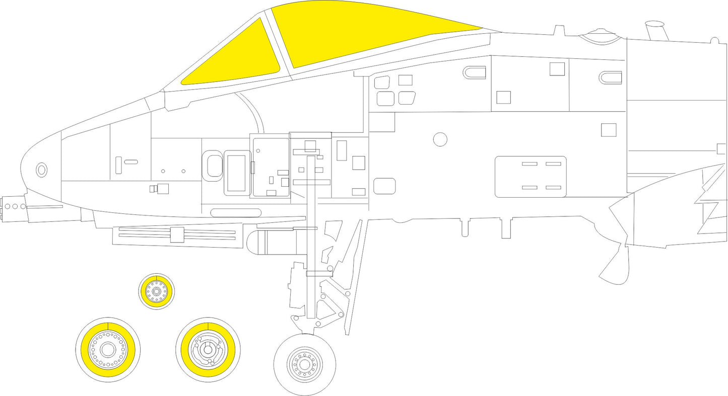 Eduard EDEX964 1:48 Fairchild A-10C Thunderbolt II TFace canopy frame paint mask