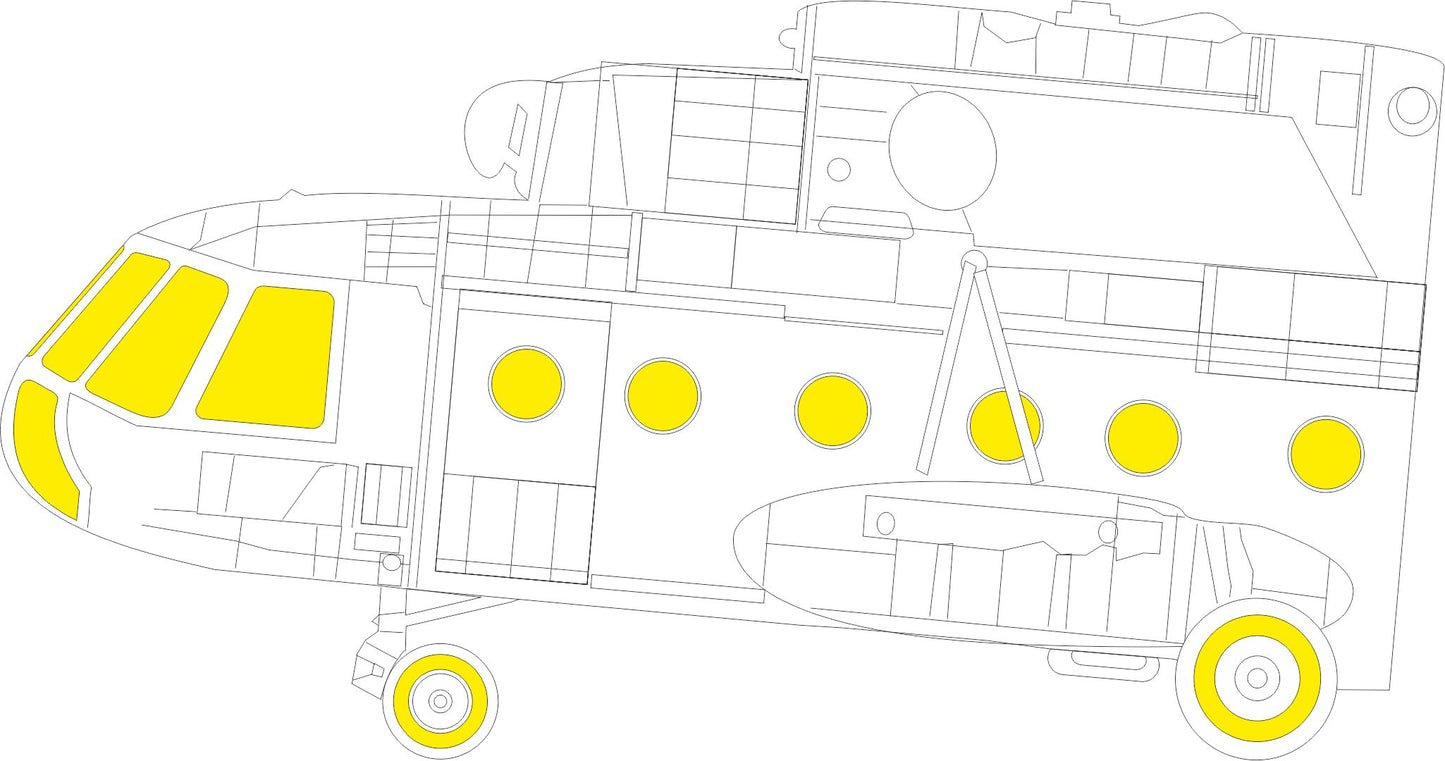 Eduard EDEX994 1:48 Mil Mi-17 TFace canopy frame paint mask