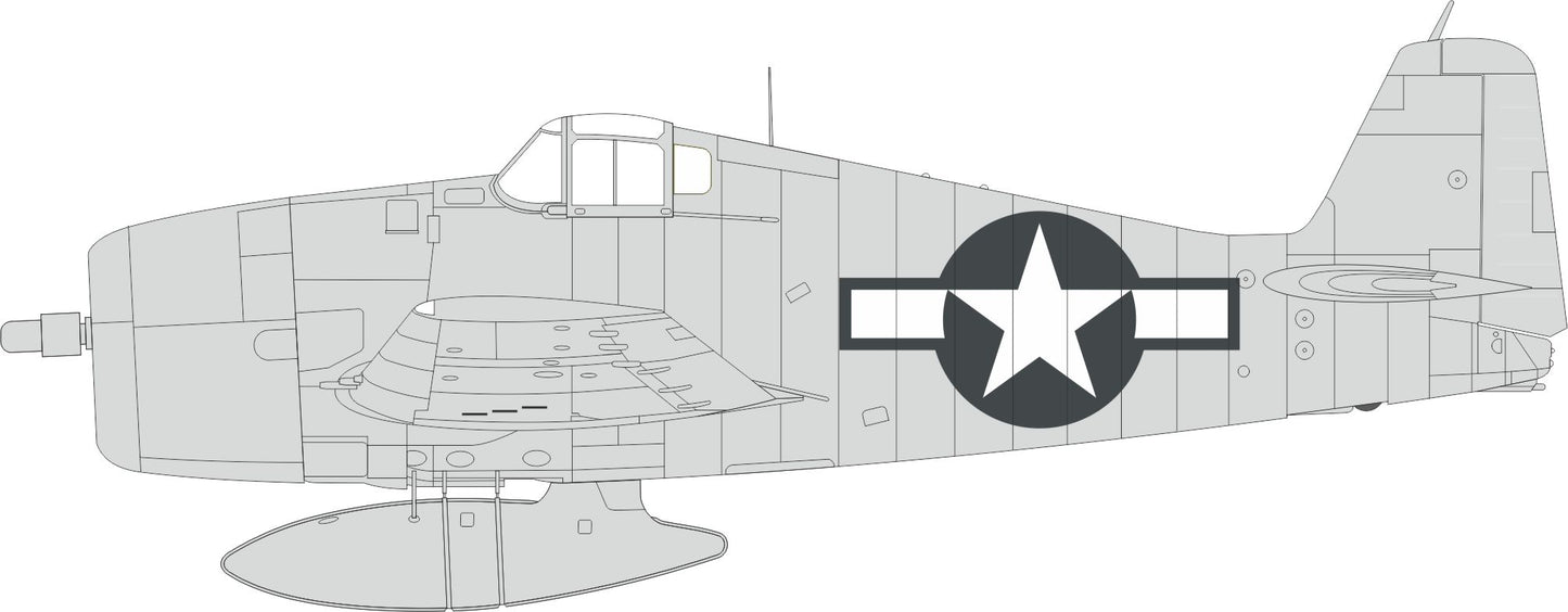 Eduard EDEX996 1:48 Grumman F6F-3 US national insignia