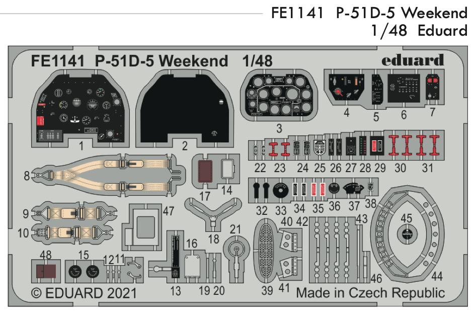 Eduard EDFE1141 1:48 North-American P-51D-5 Mustang Weekend
