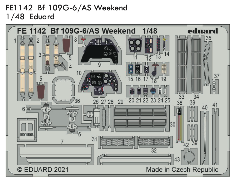 Eduard EDFE1142 1:48 Messerschmitt Bf-109G-6/AS Weekend