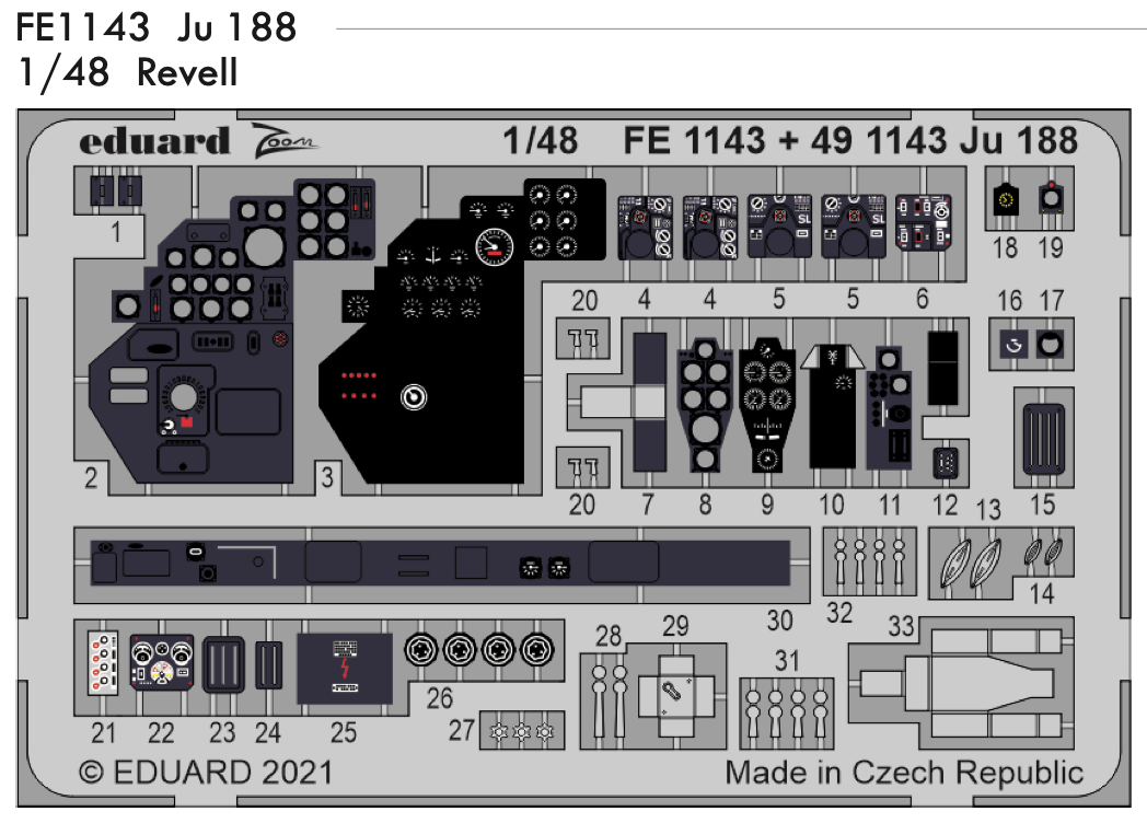 Eduard EDFE1143 1:48 Junkers Ju-188