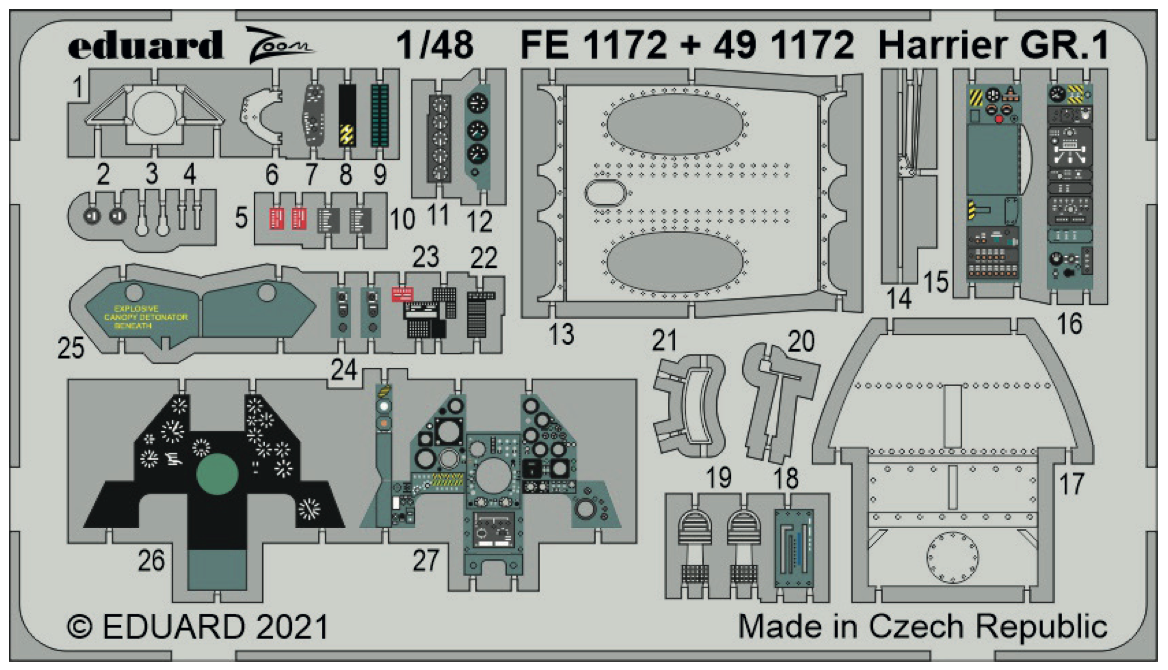 Eduard EDFE1172 1:48 BAe Harrier GR.1