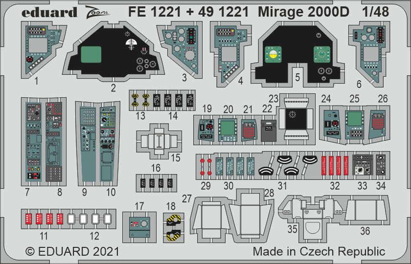 Eduard EDFE1221 1:48 Dassault_Mirage 2000D