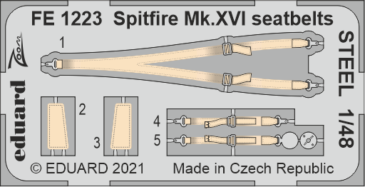 Eduard EDFE1223 1:48 Supermarine Spitfire Mk.XVI seatbelts STEEL