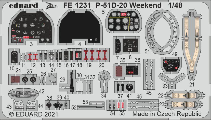 Eduard EDFE1231 1:48 North-American P-51D-20 Mustang Weekend
