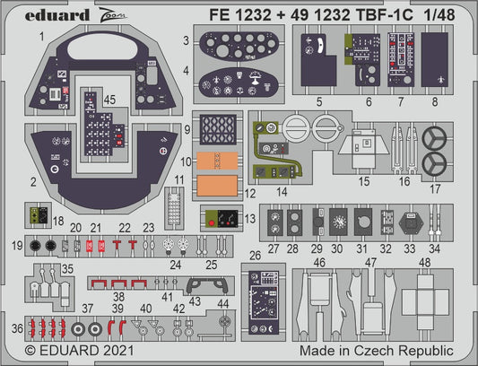 Eduard EDFE1232 1:48 Grumman TBF-1C Avenger