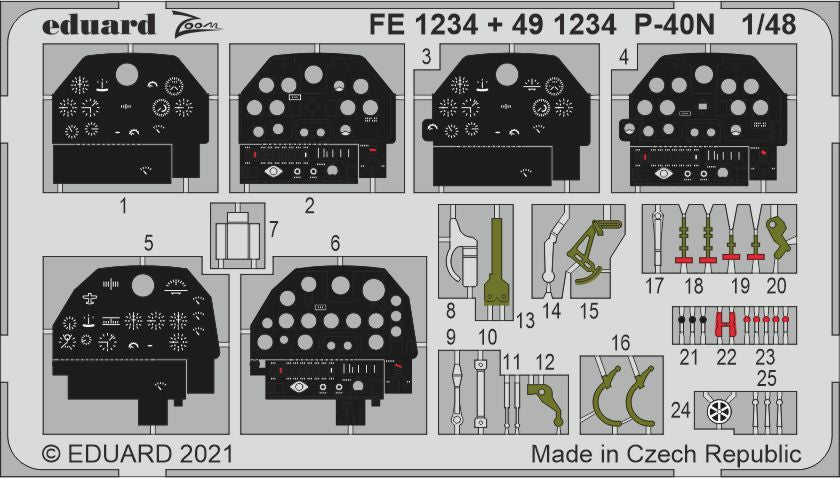 Eduard EDFE1234 1:48 Curtiss P-40N Warhawk