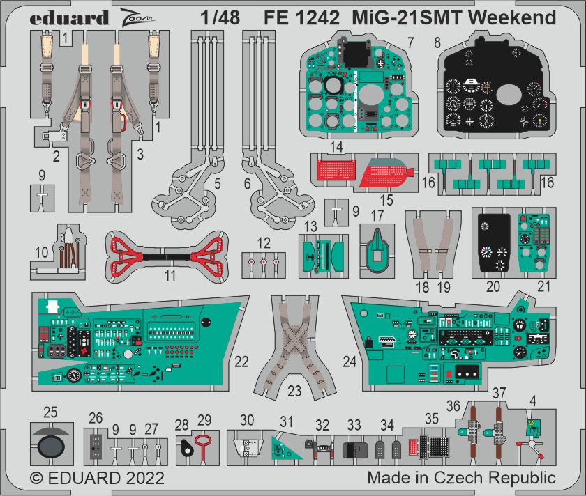 Eduard EDFE1242 1:48 Mikoyan MiG-21SMT Weekend