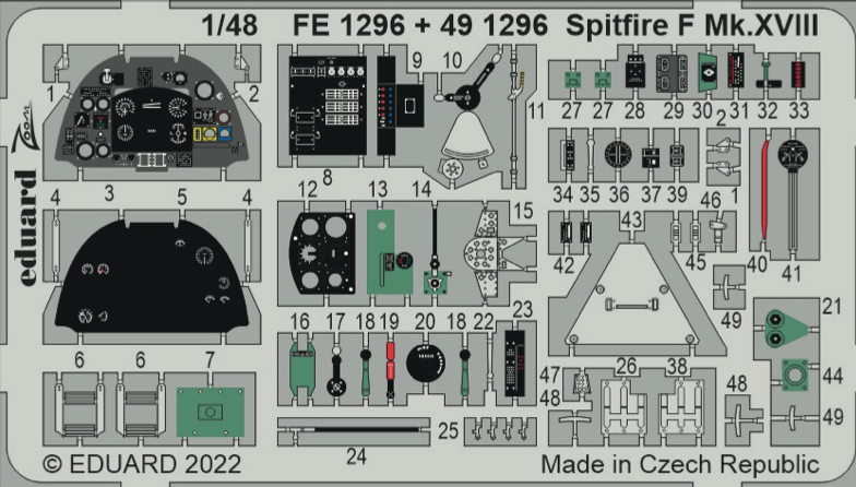Eduard EDFE1296 1:48 Supermarine Spitfire F Mk.XVIII