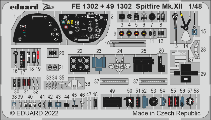 Eduard EDFE1302 1:48 Supermarine Spitfire Mk.XII