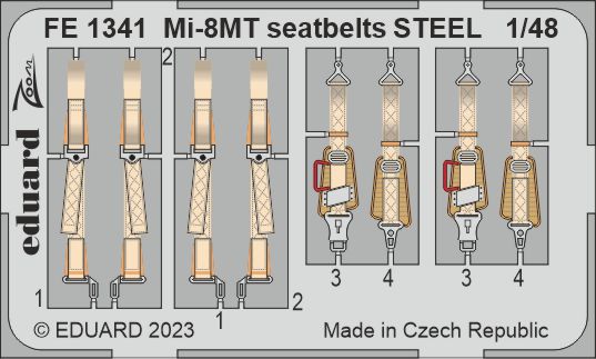 Eduard EDFE1341 1:48 Mil Mi-8MT seatbelts STEEL