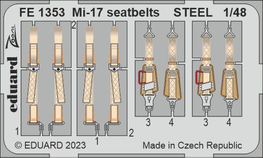 Eduard EDFE1353 1:48 Mil Mi-17 seatbelts STEEL