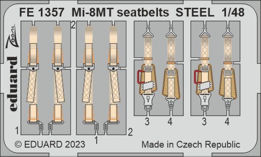 Eduard EDFE1357 1:48 Mil Mi-8MT seatbelts STEEL