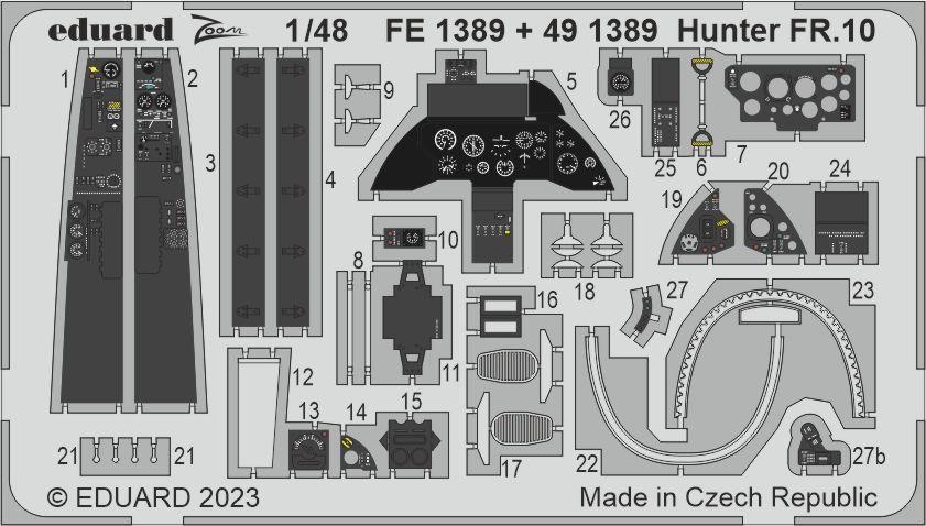 Eduard EDFE1389 1:48 Hawker Hunter FR.10