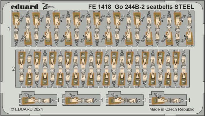 Eduard EDFE1418 Gotha Go-244B seatbelts STEEL 1:48
