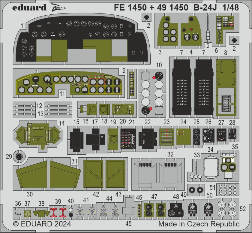 Eduard EDFE1450 Consolidated B-24J Liberator 1:48
