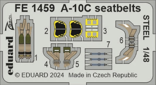 Eduard EDFE1459 Fairchild A-10C Thunderbolt II seatbelts STEEL 1:48