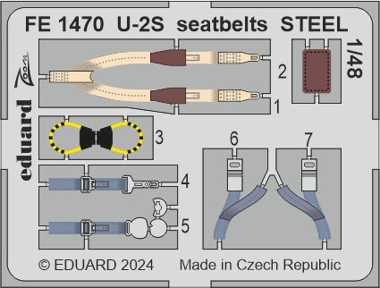 Eduard EDFE1470 Lockheed U-2S seatbelts STEEL 1:48