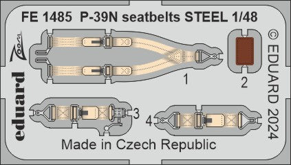 Eduard EDFE1485 Bell P-39N Airacobra seatbelts STEEL 1:48
