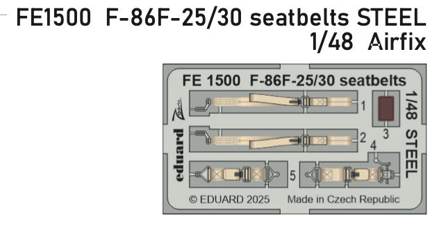 Eduard EDFE1500 North-American F-86F-25/30 seatbelts STEEL 1:48