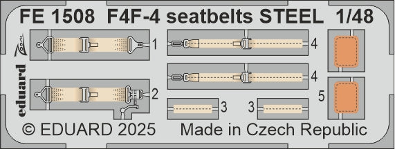 Eduard EDFE1508 Grumman F4F-4 Wildcat seatbelts STEEL 1:48