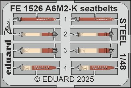 Eduard EDFE1526 1:48 Mitsubishi A6M2-K Zero seatbelts STEEL