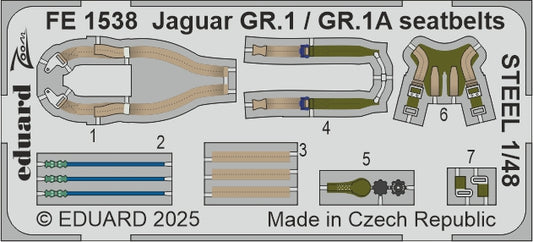 Eduard EDFE1538 Sepecat Jaguar GR.1/GR.1A seatbelts STEEL 1:48