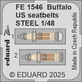 Eduard EDFE1546 Brewster F2A-2 Buffalo US seatbelts STEEL 1:48