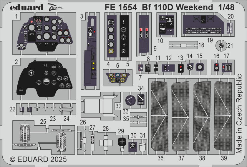 Eduard EDFE1554 Messerschmitt Bf-110D Weekend 1:48