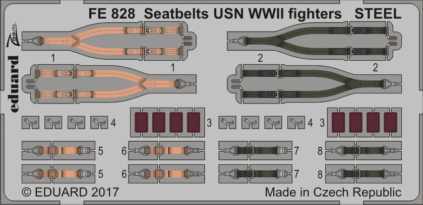 Eduard EDFE828 1:48 Seatbelts USN WWII fighters STEEL