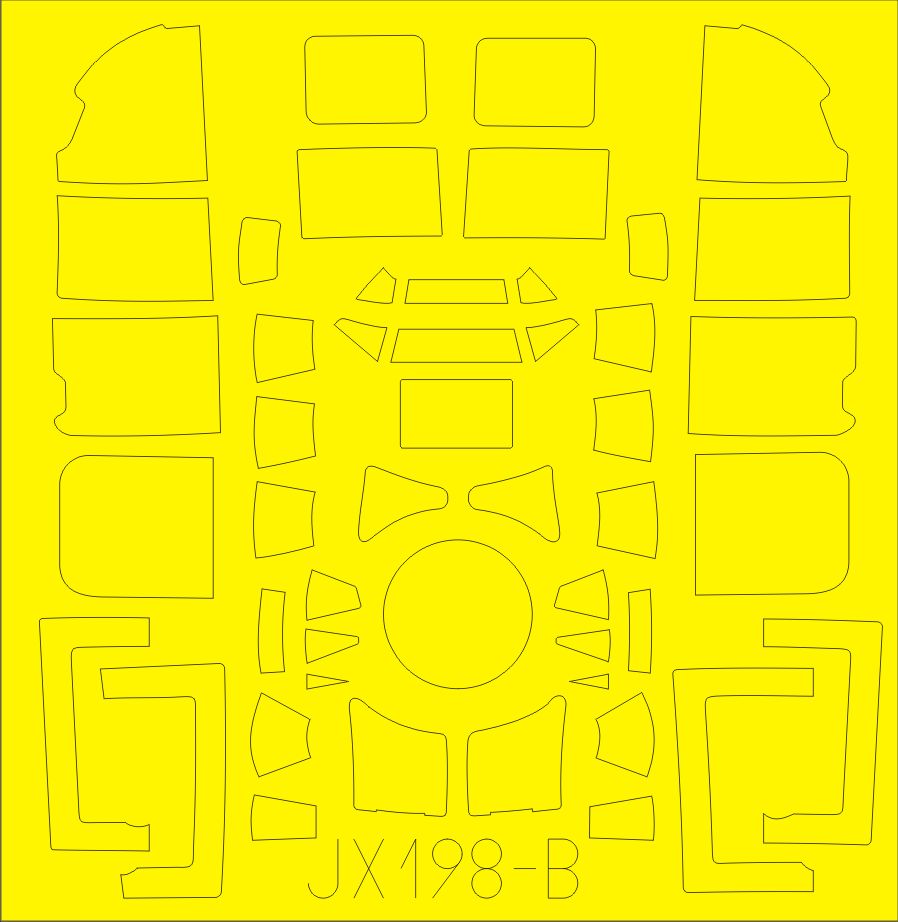 Eduard EDJX198 1:32 Boeing B-17F Flying Fortress canopy frame paint mask