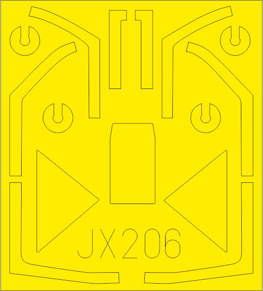 Eduard EDJX206 1:32 Focke-Wulf Fw-190A-8 canopy frame paint mask