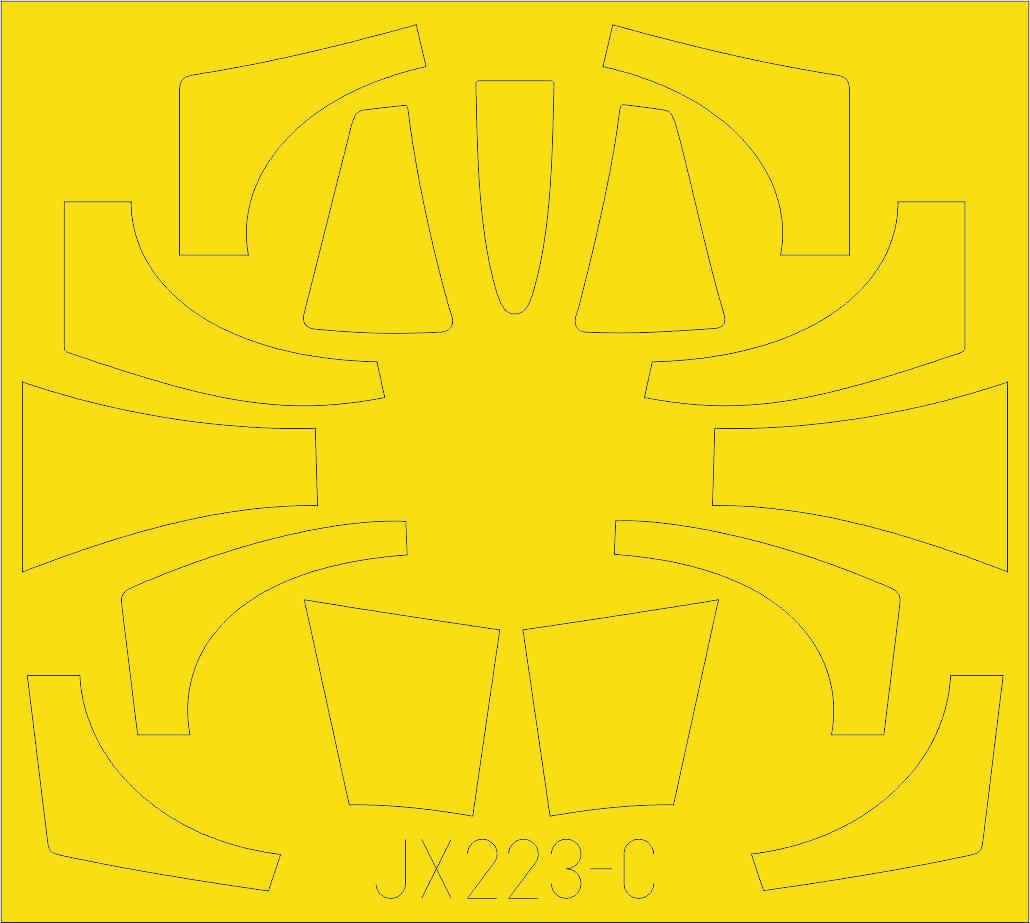 Eduard EDJX223 1:32 Lockheed TF-104G Starfighter TFace canopy frame paint mask