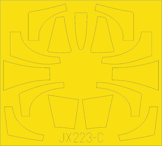 Eduard EDJX223 1:32 Lockheed TF-104G Starfighter TFace canopy frame paint mask