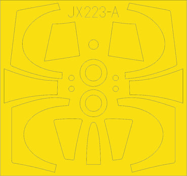 Eduard EDJX223 1:32 Lockheed TF-104G Starfighter TFace canopy frame paint mask