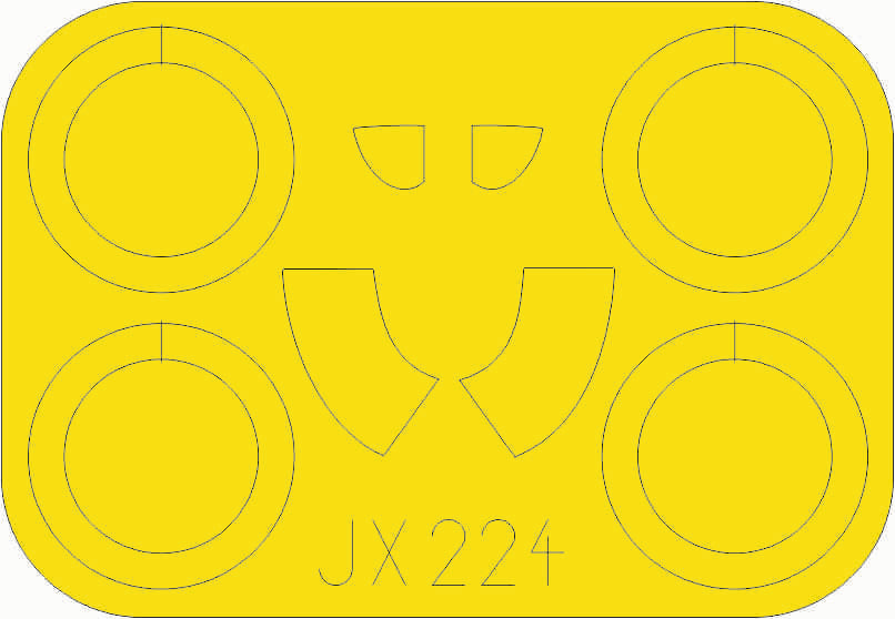 Eduard EDJX224 1:32 Polikarpov I-16 type 29 windscreen and wheel paint masks