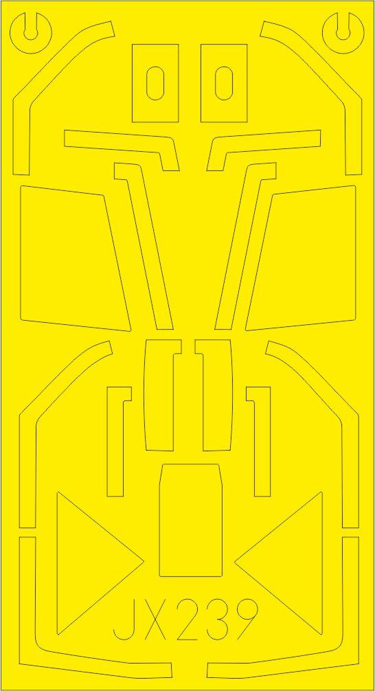Eduard EDJX239 1:32 Focke-Wulf Fw-190A-8/R2 canopy frame paint mask
