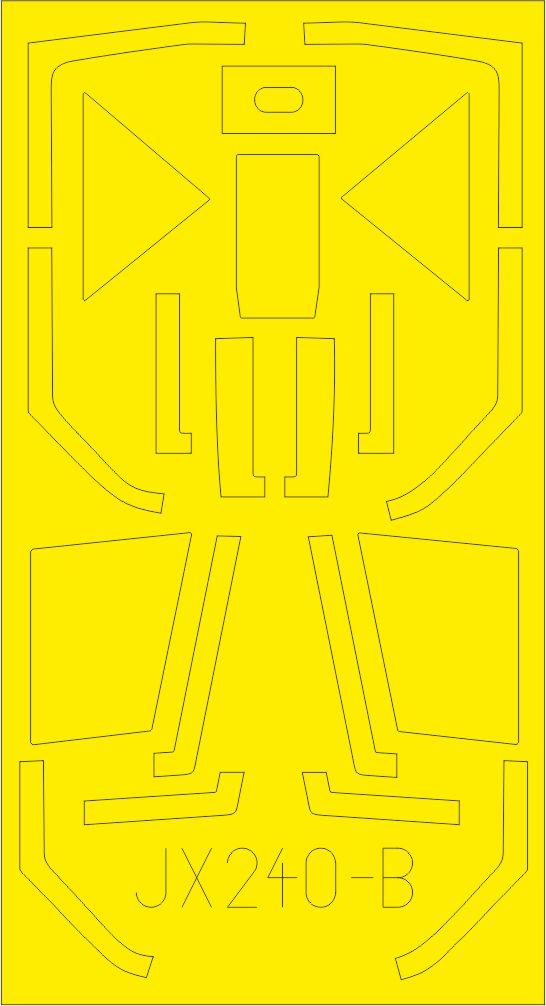 Eduard EDJX240 1:32 Focke-Wulf Fw-190A-8/R2 TFace canopy frame paint mask