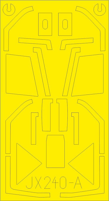 Eduard EDJX240 1:32 Focke-Wulf Fw-190A-8/R2 TFace canopy frame paint mask