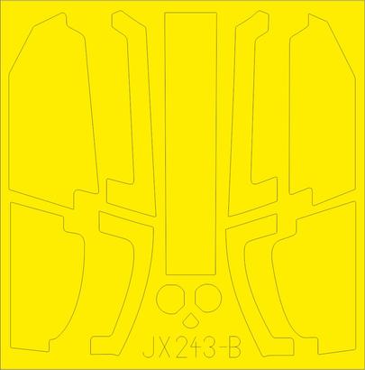 Eduard EDJX243 1:32 Bell AH-1Z Shark Mouth TFace canopy frame paint mask