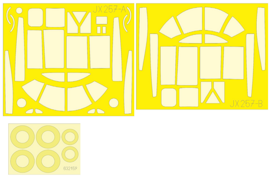 Eduard EDJX257 1:32 Douglas A-26B Invader TFace canopy frame paint mask