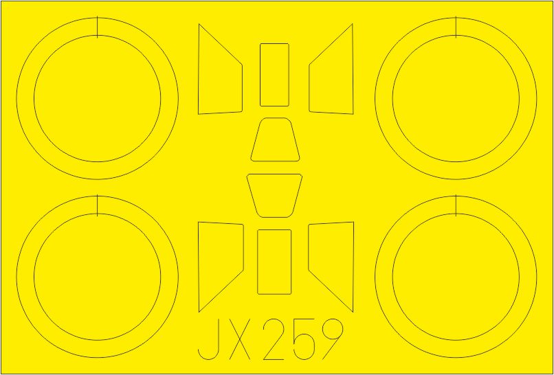 Eduard EDJX259 1:32 PZL P.11c canopy frame paint mask